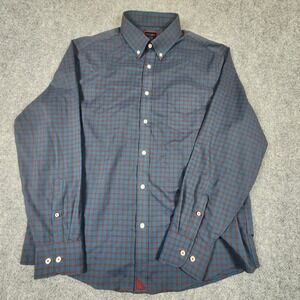 UNTUCKit Gargano Mens XL Blue Plaid Button‎ Down Shirt Regular Fit 41177